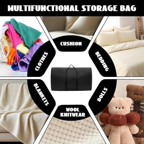 2 PCS Moving Bags, 100L Oxford Large Clothes Storage Bag for Moving House — view 6