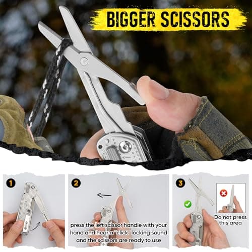 BIBURY Multitools, EDC Pocket Tool, Mini Multi Tool Gifts for Men BI2056 — view 3