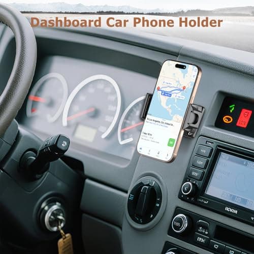 MAGJIEYX Drill Base Car Phone Holder, 360° Rotatable Phone Mount for Truck Boat Planes Wall Dashboard Secure Grip Compatible with for iPhone Samsung 4.7''-7'' All Smartphones Car Accessories — view 3