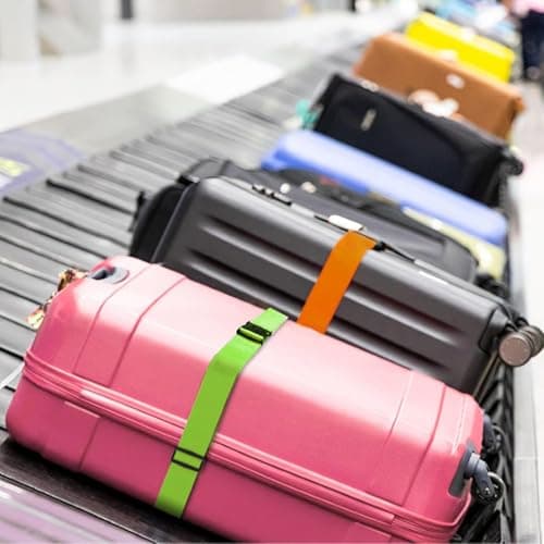2 Pcs Luggage Straps Suitcase Straps Personalised Adjustable Case Strap for Suitcase, Luggage Belt with Quick Release Buckle, Travelling Luggage Accessories (orange) — view 6