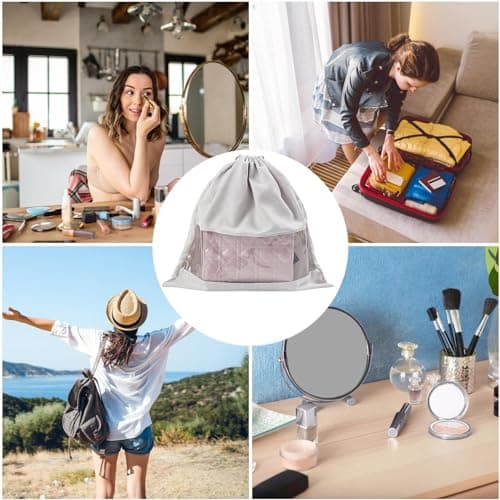 Cotton Dust Bags for Handbags - Dust Bags with Transparent Window,Unique Design Soft Fleece Drawstring Storage Pouch for Daily Use & Travel — view 4