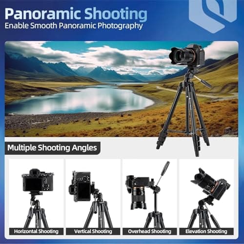 Fotopro 120cm Ultralight Compact Travel Tripod with Quick Release Plate and Panoramic Head Aluminum Tripod 0.5kg Maximum Load 2kg DIGI-3400 — view 2