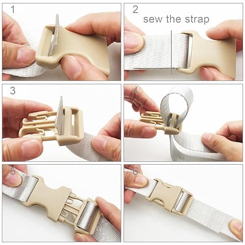 4PCS Plastic Buckle Clips 25mm Quick Side Release Buckles Khaki 1 Inch — view 3