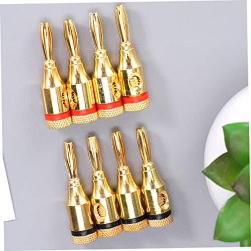 Gold Plated Banana Plug Connector 8 Pack 4mm for Metal Speaker Cable — view 6