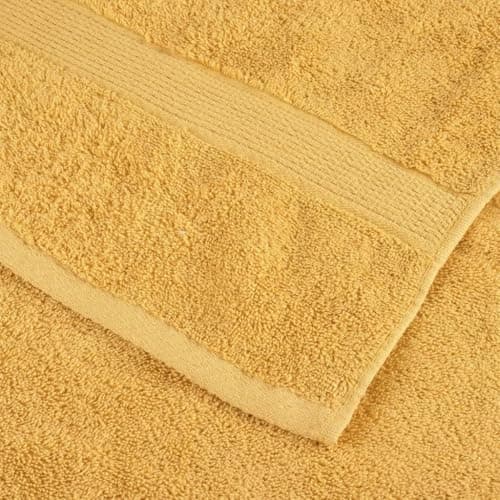 Eclith SOLUND Premium Wash Cloths Set of 4 Gold 30 x 30 cm 600 g/m² Cotton Towels for Bathroom, Sauna, Spa, Fitness, Travel, Hotel, Toilet, Face and Body Care, Versatile Use — view 4