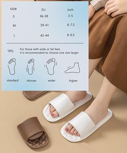 SJTJSPX Sliders Women Men，Non-Slip foldable indoor House Shoes Shower slippers bathroom beach swimming Spa Travel Guest Sandals — view 6