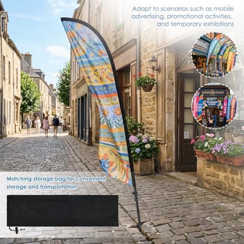 Flag Pole Festival Flagpole Kit 7 Section Portable Beach Feather Flagpoles — view 6