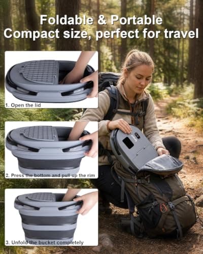 Spopal 2026 Upgraded 13000mAh All-in-One Portable Camping Shower Kit — view 2