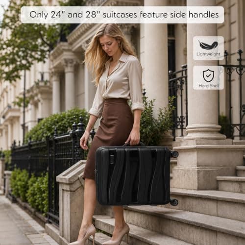 Kono Suitcase Set of 2, Lightweight Cabin Luggage with Travel Case — view 4