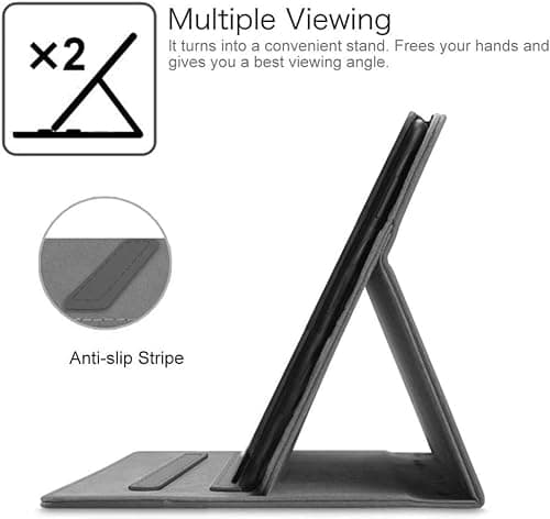 Universal 10 Inch Tablet Case Cover - Premium PU Leather 360 Degree Rotating Stand Folio Wallet Case + Free Stylus — view 4