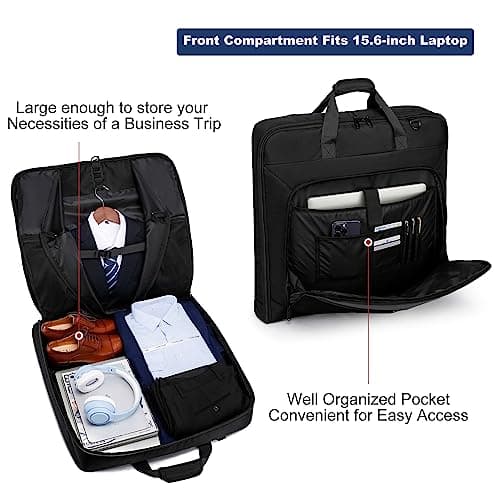 PUSLOM Garment Bag Travel Suit Bag for Men Women Large 40-Inch, Black — view 4