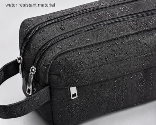 Personalized Travel Toiletry Bag for Men & Women | Water Resistant Nylon Makeup & Shaving Organizer | Multipurpose Cosmetic Pouch, Pencil Case & Travel Storage Bag. (Brown) — view 3