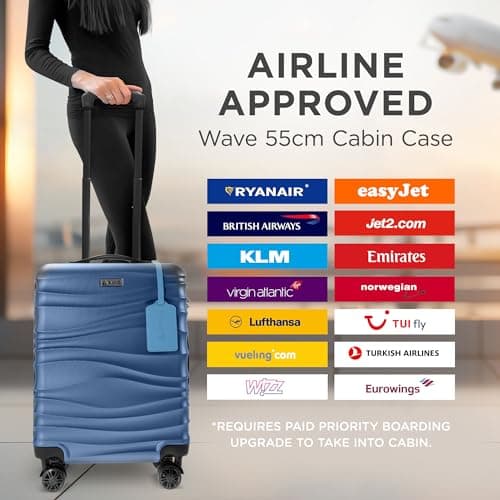Avio Suitcase Cabin Luggage 55x40x20 | Lightweight Hard Shell Carry-On — view 4