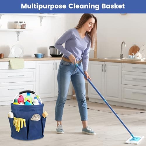 Cleaning Caddy with Handle, Portable Collapsible Bucket Oxford Fabric Caddy — view 5
