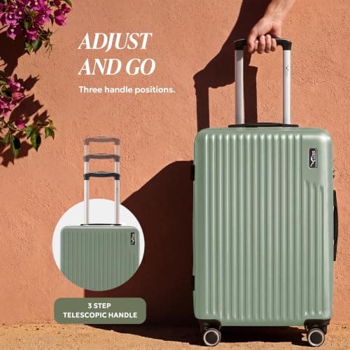 LUGG 20inch Vacay Suitcase ABS Luggage with TSA Indent Lock, Aluminium Trolley Handle, 360° Spinner Wheels, Water-Resistant & Durable Material - Airline Compatible (55 x 23 x 35cm) — view 5