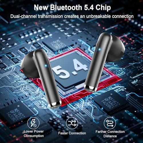 Wireless Earbuds, NEW Mini Bluetooth 5.4 Headphones In Ear with Deep Bass — view 4