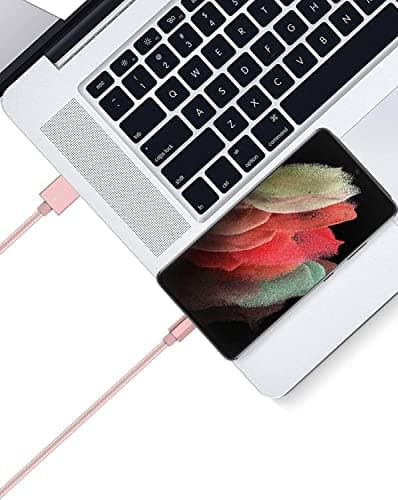 KP TECHNOLOGY Multi Port Fast Charger For Honor Pad 8 / Honor Pad X8 (TYPE C Cable + Dual Port Plug) (ROSE GOLD) — view 6