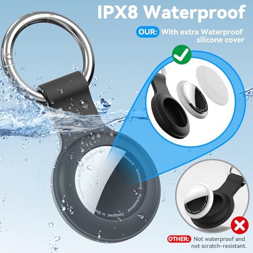 For AirTag Holder,4-Pack IPX8 Waterproof Case for Apple AirTag 1st & 2nd — view 3