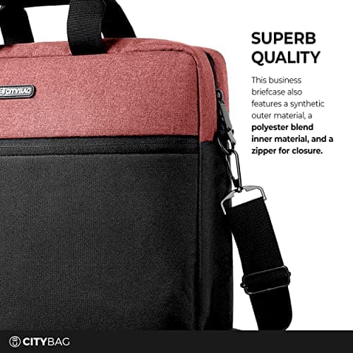 CB CITY BAG Laptop Bag Computer Bag Handbag for Documents - 15.6 Inch Laptop Case with Shoulder Strap - Work Bag for Men & Women - Carrying Sleeve for Tablets & Laptops (Purple) — view 6