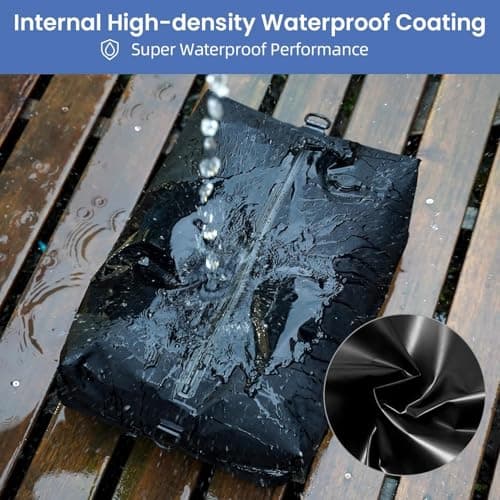 16L Pack of 2 Compression Bags for Travel Clothes, Vacuum Bags for Suitcases, Foldable Travel Bag with Viewing Window Without Vacuum Pump, Black — view 6