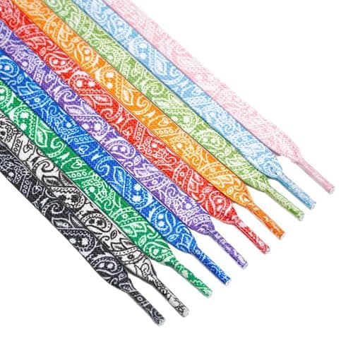 Elerevyo Flat Paisley Shoelaces for Sneakers Soft Shoestrings 1 Pair — view 2