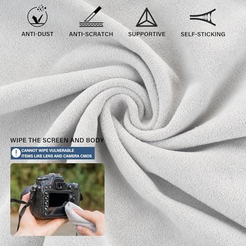 Walking Way Lens Protective Wrap Magic Self-Adhesive Pouch for Cameras Lenses and Electronic Scratch Resistant Versatile Compact Cloth with Strong Holding — view 3