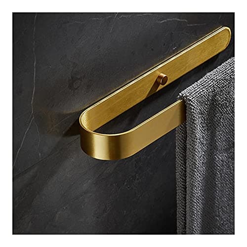 GLETSF Towel BarBath Towel Bar Single-Pole Nordic Hotel Slippers Holder, Brush Gold Toilet Towel Hanging Aluminum Towel Pole Hardware Pendant Towel Holder,Gold-40cm — view 5