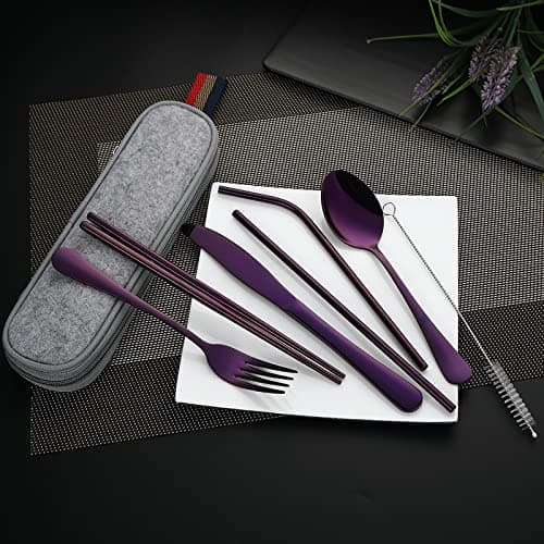 DEVICO Travel Cutlery Set, Stainless Steel Camping Cutlery Set for 1 — view 6