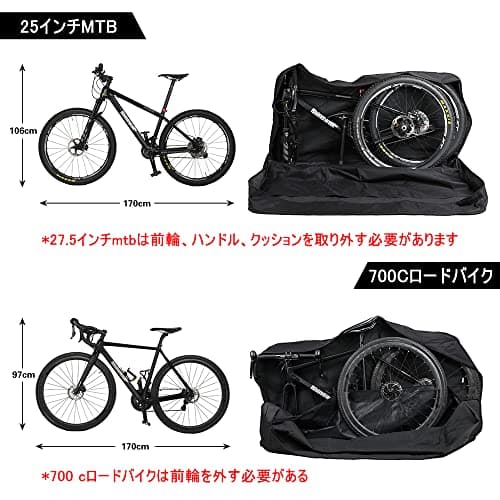 Rhinowalk Folding Bike Carry Bag 26 Inch Thick Bicycle Transport Storage Case Bike Travel Bag for Air Travel,Transport,Shipping Professional Cycling Accessories — view 5