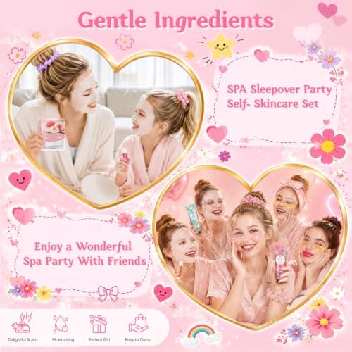 Pamper Gifts for Women, 156PCS Christmas Skincare Set Spa Party Supplies — view 3