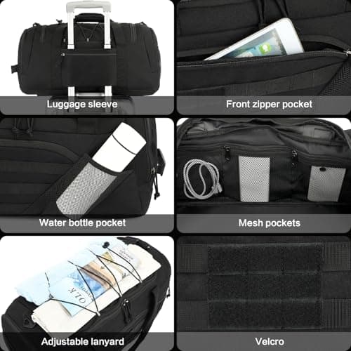 TONRUYN Tactical Gym Bag for Men 45L Sports Duffle Holdall Bags for Travel — view 5