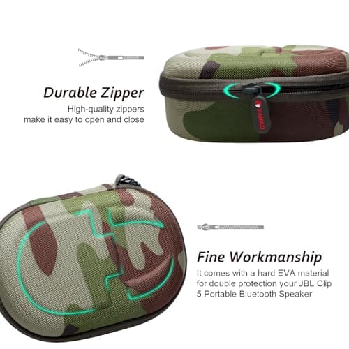 XANAD Case for JBL Clip 5/4/Soundcore Select 4 Go Ultra Speaker (Camo) — view 5