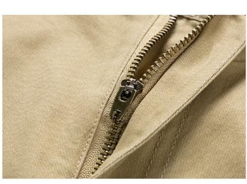 YUECIBAI Sports Running Shorts For Men Embroidery Men'S Multi Pocket Cargo Shorts Male Cotton Mens Shorts Pants 36 Grey — view 6