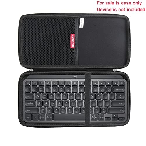 adada Hermitshell Hard Travel Case for Logitech MX Keys Mini Minimalist Wireless Illuminated Keyboard (Black) — view 2