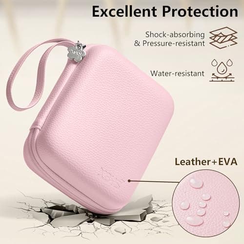 Linpr Portable Charger Case, Tech Electronic Organizer Bag, Pink, L — view 4