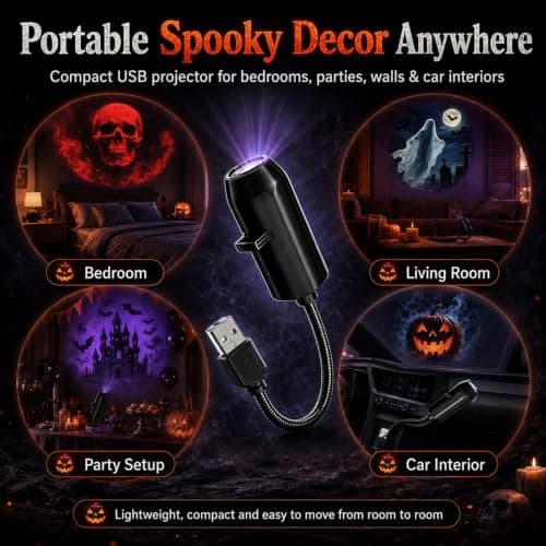 Syeefula Plug and Play HD Star Projector Halloween, 6 Disk Set (1PC) — view 4
