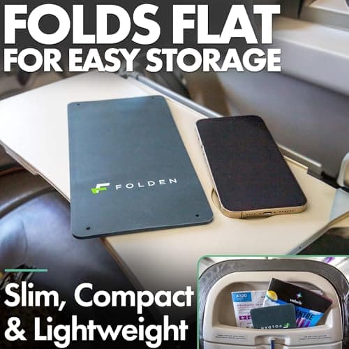 Airplane Phone Holder - Foldable Plane Phone Stand for Travel - Flexible Mobile Stand for Desk & Bed - Flight Mobile Holder Desk - Accessories Travel Essentials For Flying (Silicone) — view 4