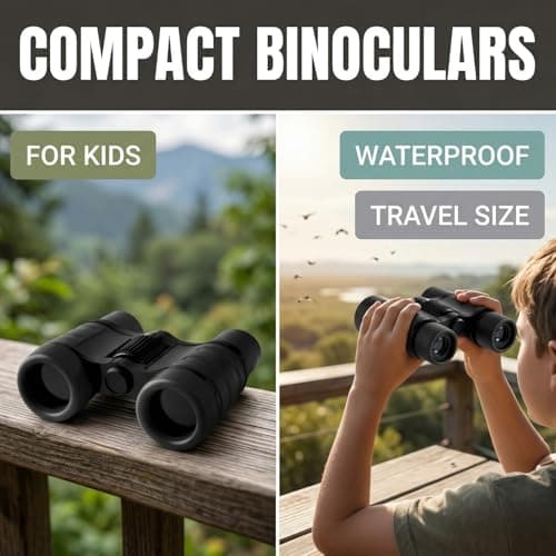 Hopzab 4x30 Mini Binoculars – High Magnification, Waterproof and Portable, Ideal for Birdwatching, Hiking, Camping and Outdoor Activities – Black — view 5