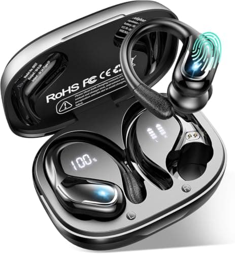Wireless Earbuds Sport, 75Hrs Bluetooth 5.4 Headphones Stereo Bass Ear Buds