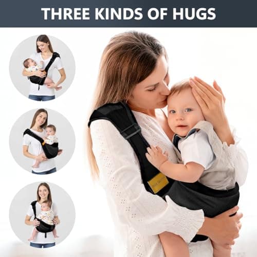 AOOWU Baby Carrier, Toddler Carrier Side, Baby Sling Carrier, Baby Wrap Carrier with Adjustable Shoulder Straps, Child Sling Baby Side with Shoulder Strap, Baby Sling for Newborns to Toddlers — view 4