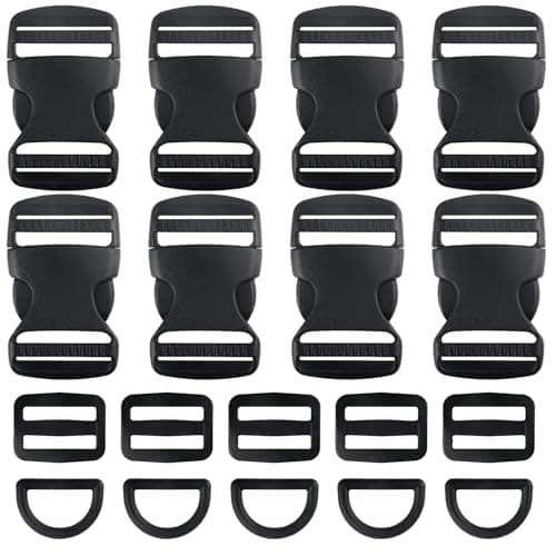 32 Pcs Plastic Side Release Buckles, 44.5mm Plastic Buckle Clips, Tri-Glide Slide Buckles, Heavy Duty Belt Clips Backpack Buckle Replacement Set for Backpack Luggage Straps Webbing Clip(3 Styles)