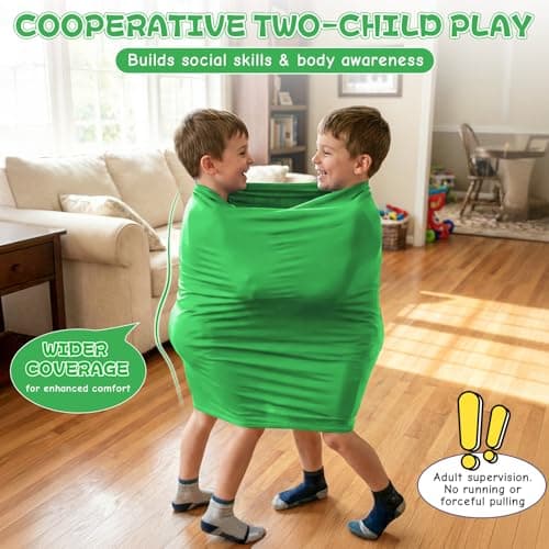 Stretchy Resistance Band for Kids Sensory Play – Elastic Sensory Band for Autism, ADHD & Sensory Processing Needs, Solo Stretch or Two-Child Cooperative Play, Calming Indoor Movement Tool — view 4