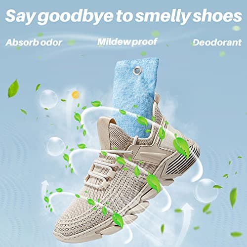 Charcoal Bags Odor Absorber (8x100g) Activated Bamboo Charcoal Air Purifying Bags Charcoal Odor Eliminating Bags for Home & Car Shoes, Closet, Pet -8 PACK — view 5