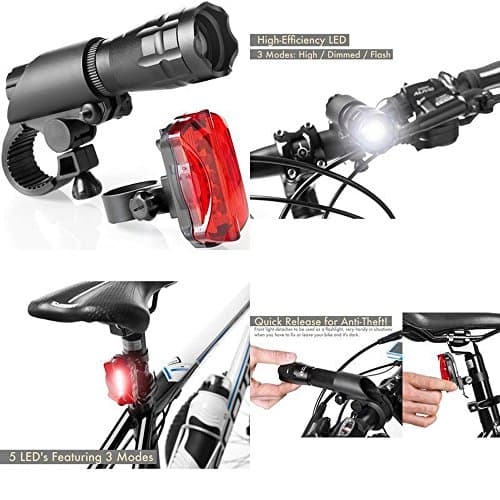 Airplane Travel Toddler Lighting and Tailligh Bright Cycle Front Rear Headlight Lights Super Light Strollers for Toddlers 1-3 (Black, One Size) — view 2