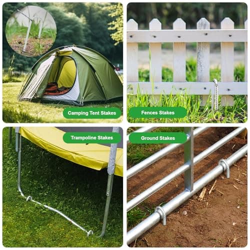 NONMON 10 Pack Tent Pegs Metal Heavy Duty, 12inch Ground Pegs — view 6