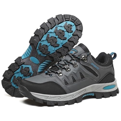 Topwolve Hiking Boots Men's Women's Waterproof Walking Shoes Low Rise Trekking Climbing Shoes Outdoor Backpacking Camping Trails Shoes,Grey,5 UK — view 6