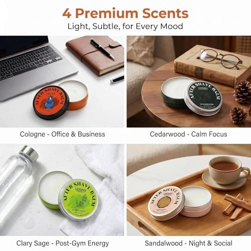 Aftershave balm for Men 4 Pack Gift Set, 1 Fl Oz Pocket Size — view 6