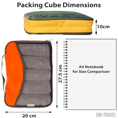 OW-Travel Packing Cubes for Suitcases 4 Colour Travel Bags Organiser 4 Pcs — view 4