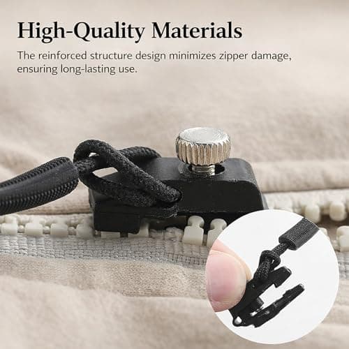 30 Pcs Black Zip Repair Kit, Zips Replacement Pullers, Zip Fixer, Durable Replacement Zipper Pulls Zipper Repair Kit for Luggage, Backpacks, Jackets, Jeans, No Tools Required(3 Sizes, Black) — view 5