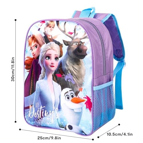 Disney Frozen Kids Backpack – Lightweight School Bag with Water Bottle Pocket for Girls, Preschool Rucksack, Officially Licensed, Ideal for Back-to-School, Travel or Casual Everyday Use — view 3